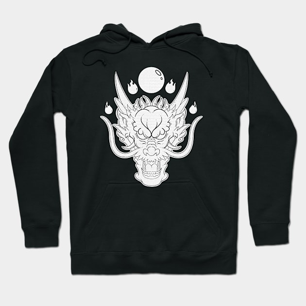 White Ryu Hoodie by Artthree Studio